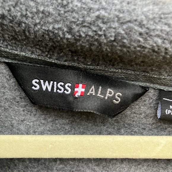 Swiss Alps brand quarter zip grey fleece sweater sweatshirt adult size xL - Picture 5 of 10